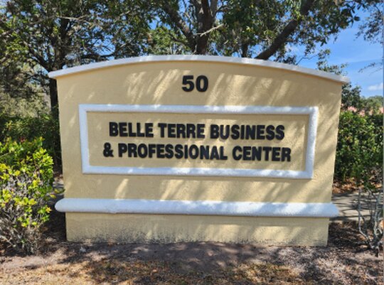 Sign for Belle Terre Business & Professional Center Sign for Belle Terre Business & Professional Center